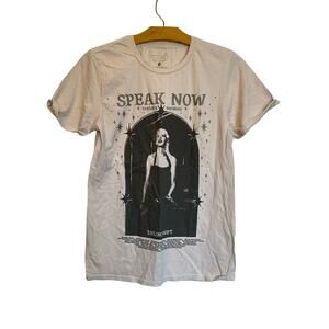 Taylor Swift Speak Now Taylor's Version Tracklist Taupe T-Shirt Band Tee Size XS